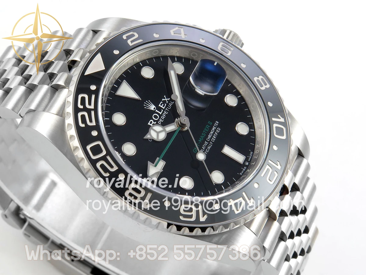 Rolex GMT-Master II 126710 GRNR Black/Gray 904L SS VF Black Dial On Jubilee Bracelet DD3285 CHS - Image 6