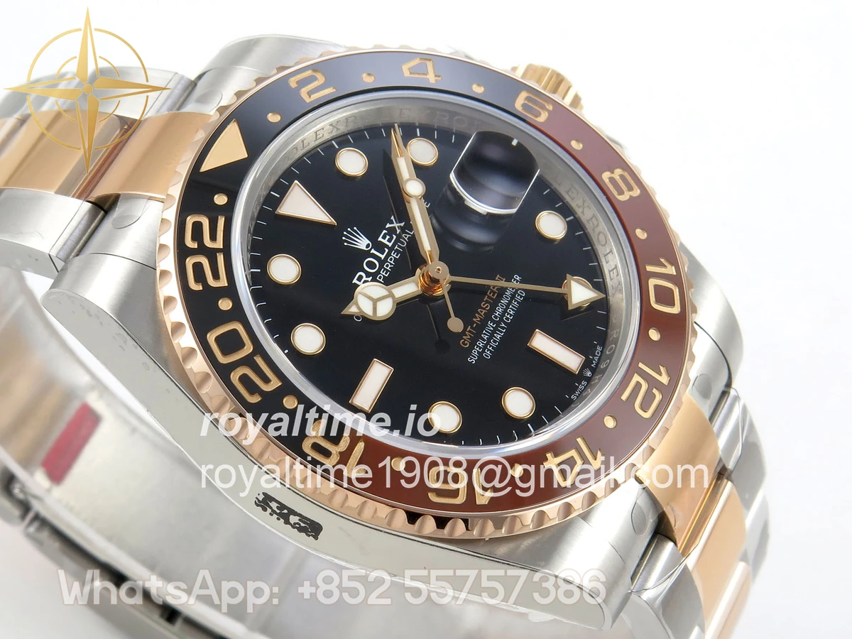 Rolex GMT-Master II 126711 CHNR Gain Weight VSF Black Dial On SS/RG Oyster Bracelet DD3285 CHS - Image 6