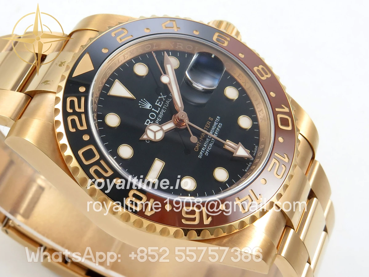 Rolex GMT-Master II 126715 CHNR Black/Brown Ceramic VF on RG Bracelet DD3285 - Image 6