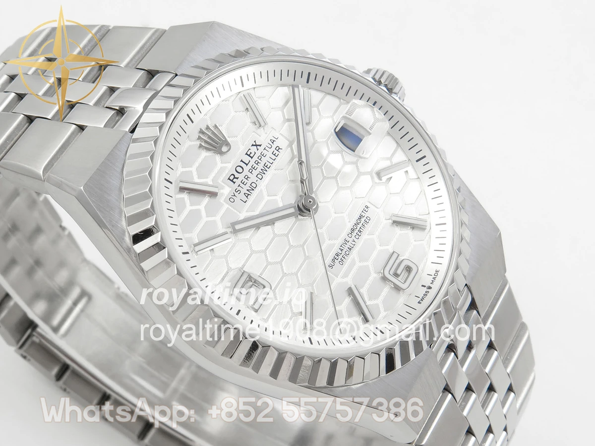 Rolex Land Dweller 127334 DIWF White Dial on SS Bracelet A7135 - Image 6