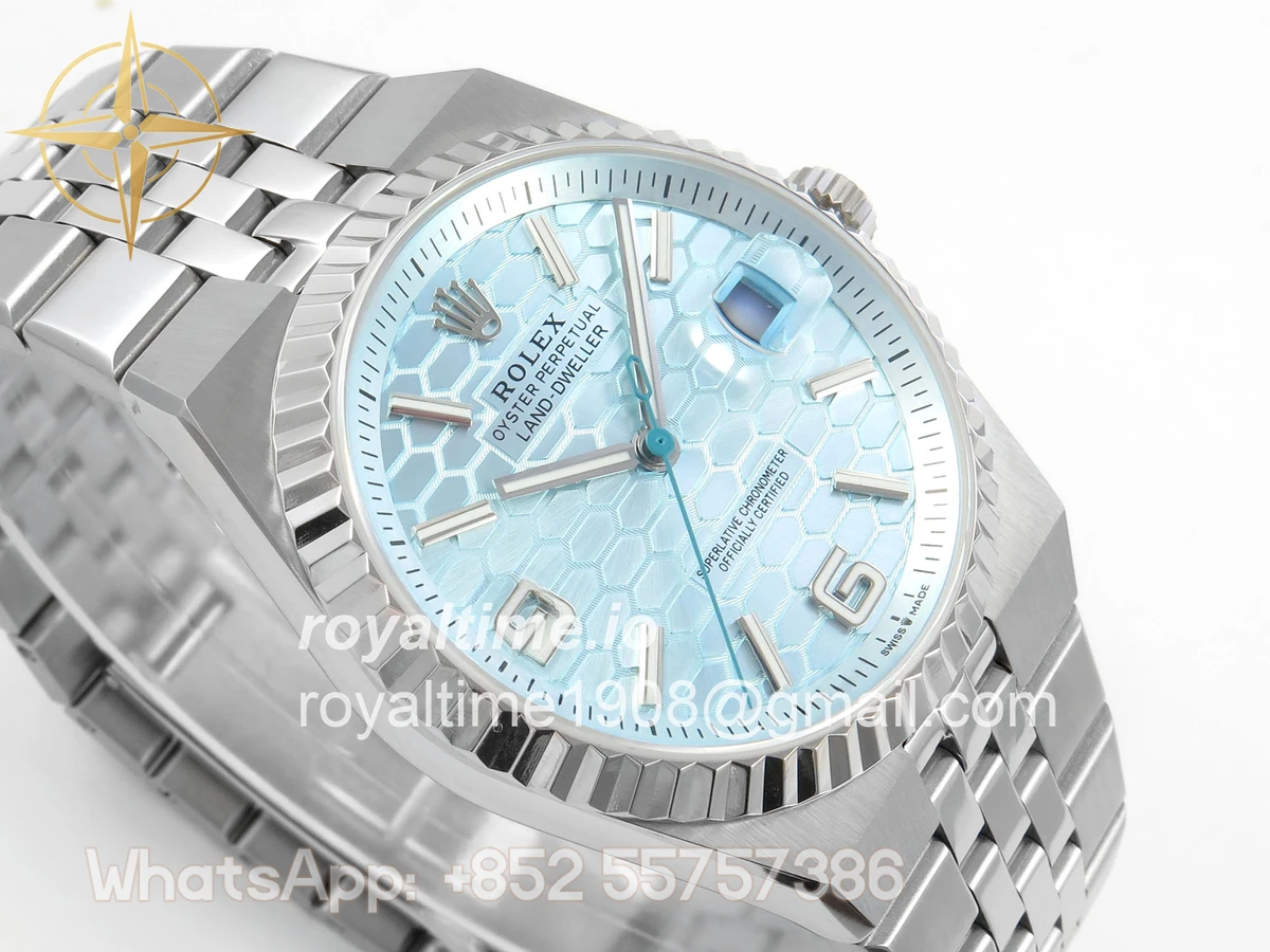 Rolex Land Dweller 127336 DIWF Ice Blue Dial on SS Bracelet A7135 - Image 6