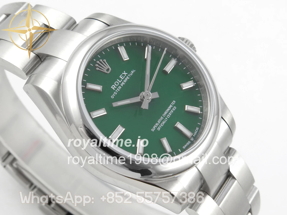 Rolex Oyster Perpetual 31mm 277200 DIWF Green Dial on SS Bracelet A2232 - Image 6