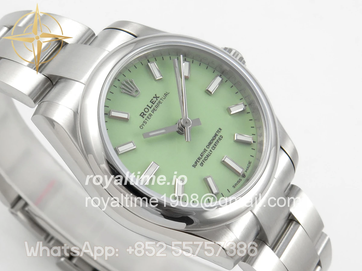 Rolex Oyster Perpetual 31mm 277200 DIWF Pistachio Dial on SS Bracelet A2232 - Image 6