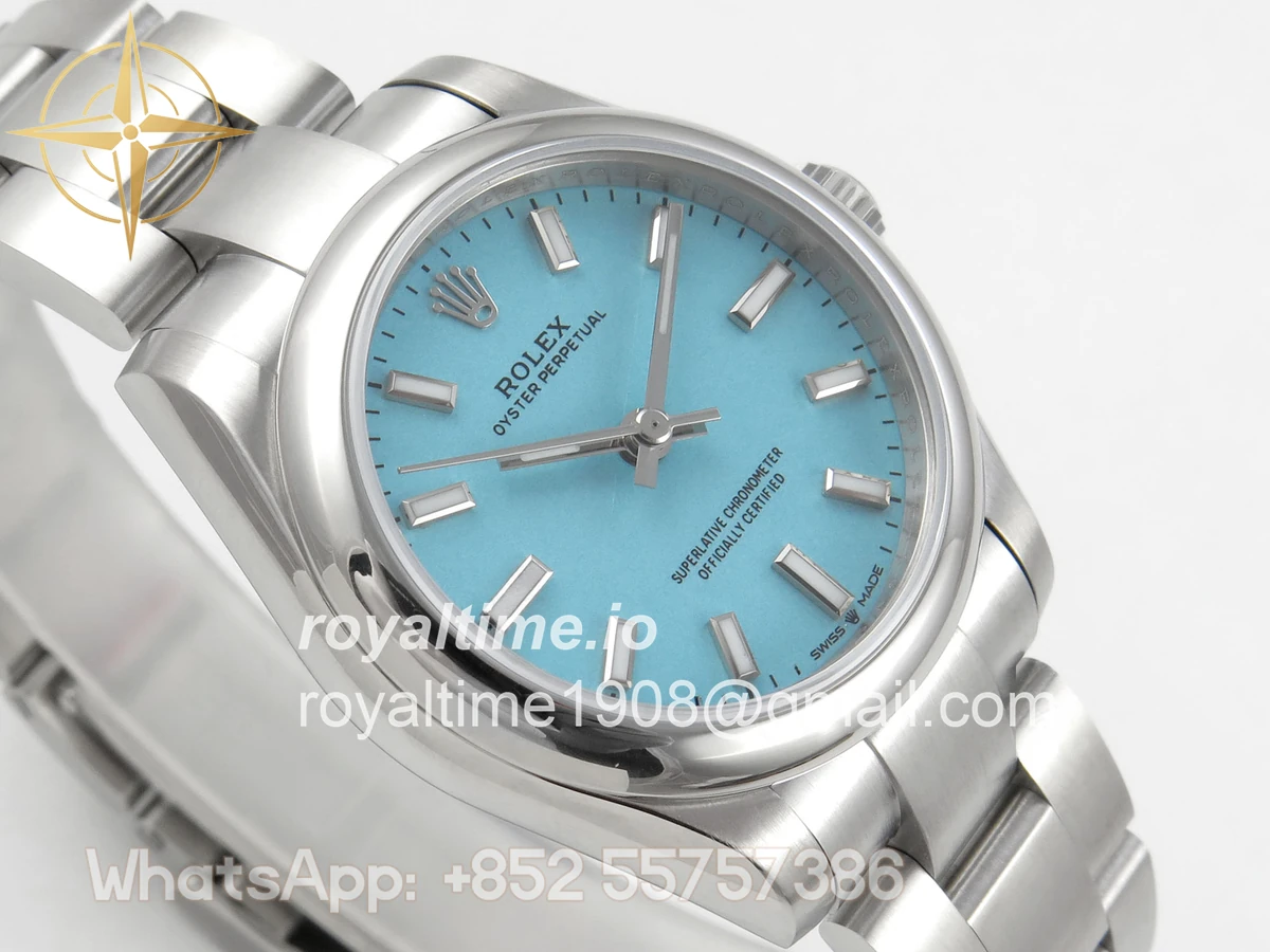 Rolex Oyster Perpetual 31mm 277200 DIWF Turquoise Dial on SS Bracelet A2232 - Image 6