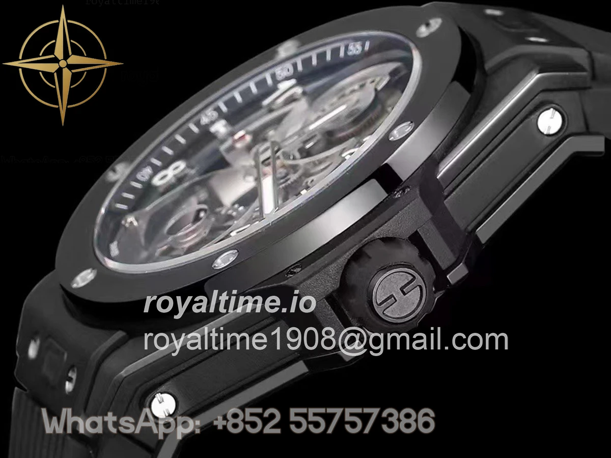 Hublot Classic Fusion Tourbillon 45mm with Ceramic Bezel Skeleton Dial in Ceramic - Image 6