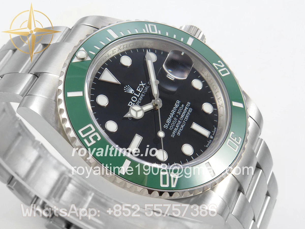 Rolex Submariner 41mm 126610 LV QF Green Ceramic Black Dial on SS Bracelet QF3235 - Image 6