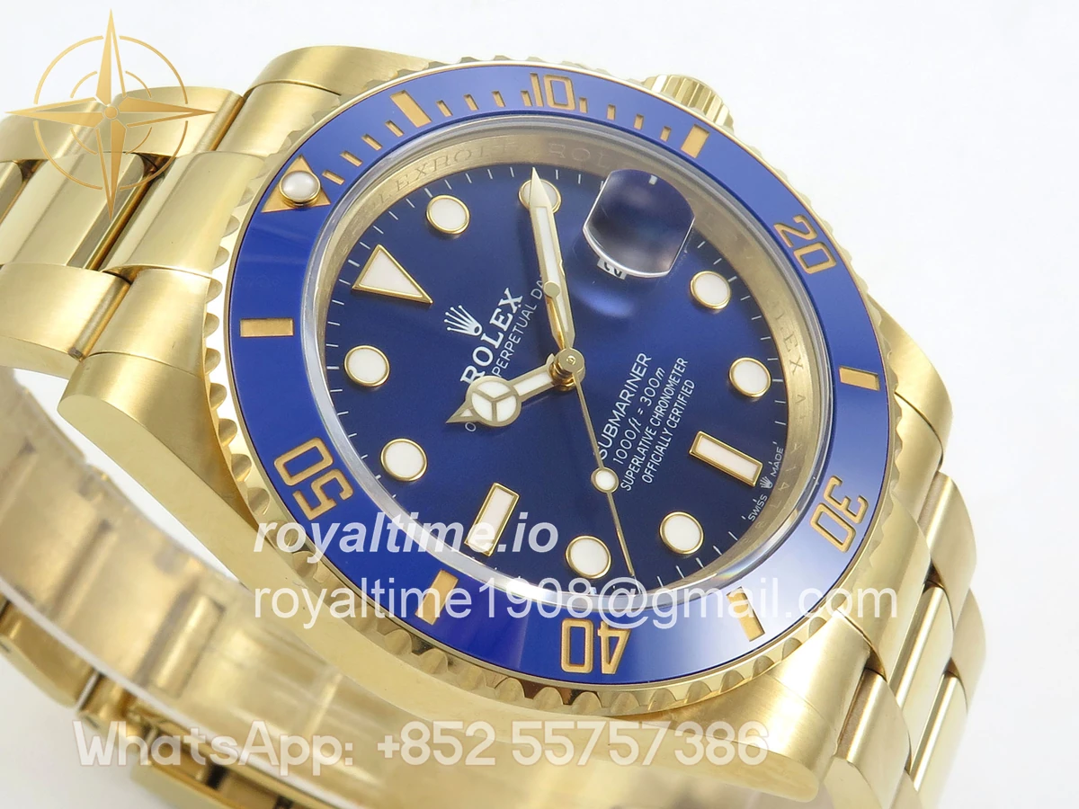 Rolex Submariner 41mm 126618 LB QF Blue Dial on YG Bracelet QF3235 - Image 6
