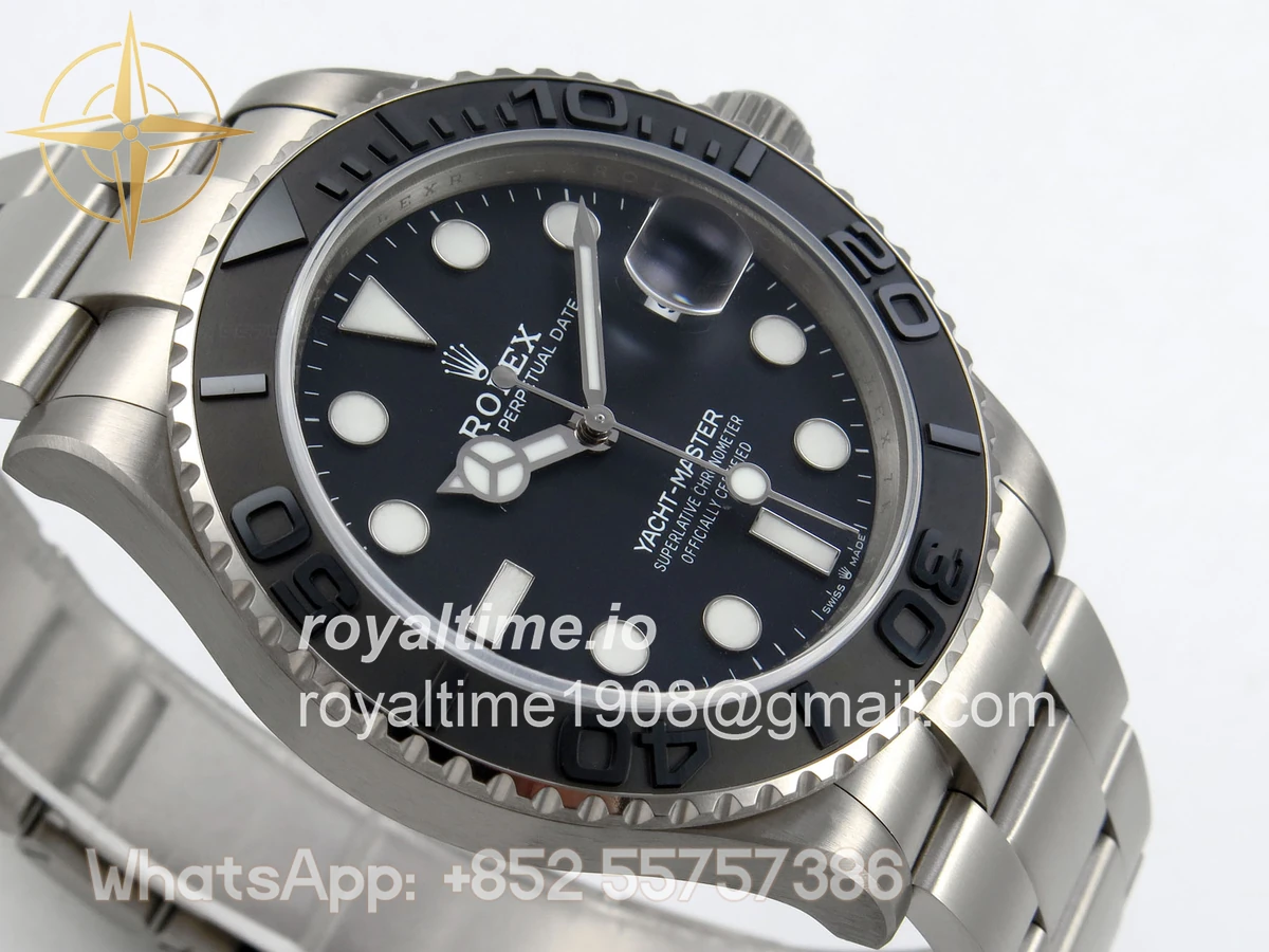 Rolex Yacht-Master 226627 Titanium QF Black Dial on Titanium Bracelet JH3235 V18 (Free Sprung) - Image 6