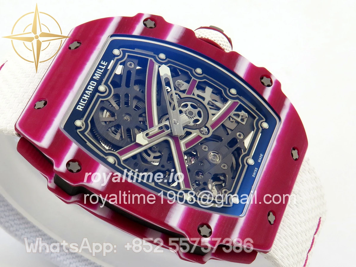 Richard Mille AVF RM67-02 Red NTPT Skeleton Dial on White Elastic strap CRMA7 V2 - Image 6