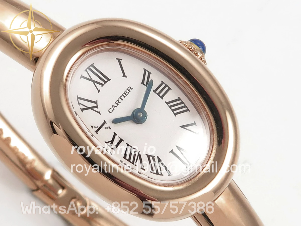 Cartier Baignoire De Cartier RG BLSF White Dial on RG Medium Size Bracelet Swiss Quartz - Image 6