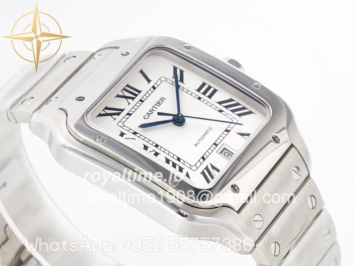 Cartier Santos de Cartier 40mm SS BVF White Dial on SS Bracelet MIYOTA 9015 - Image 6