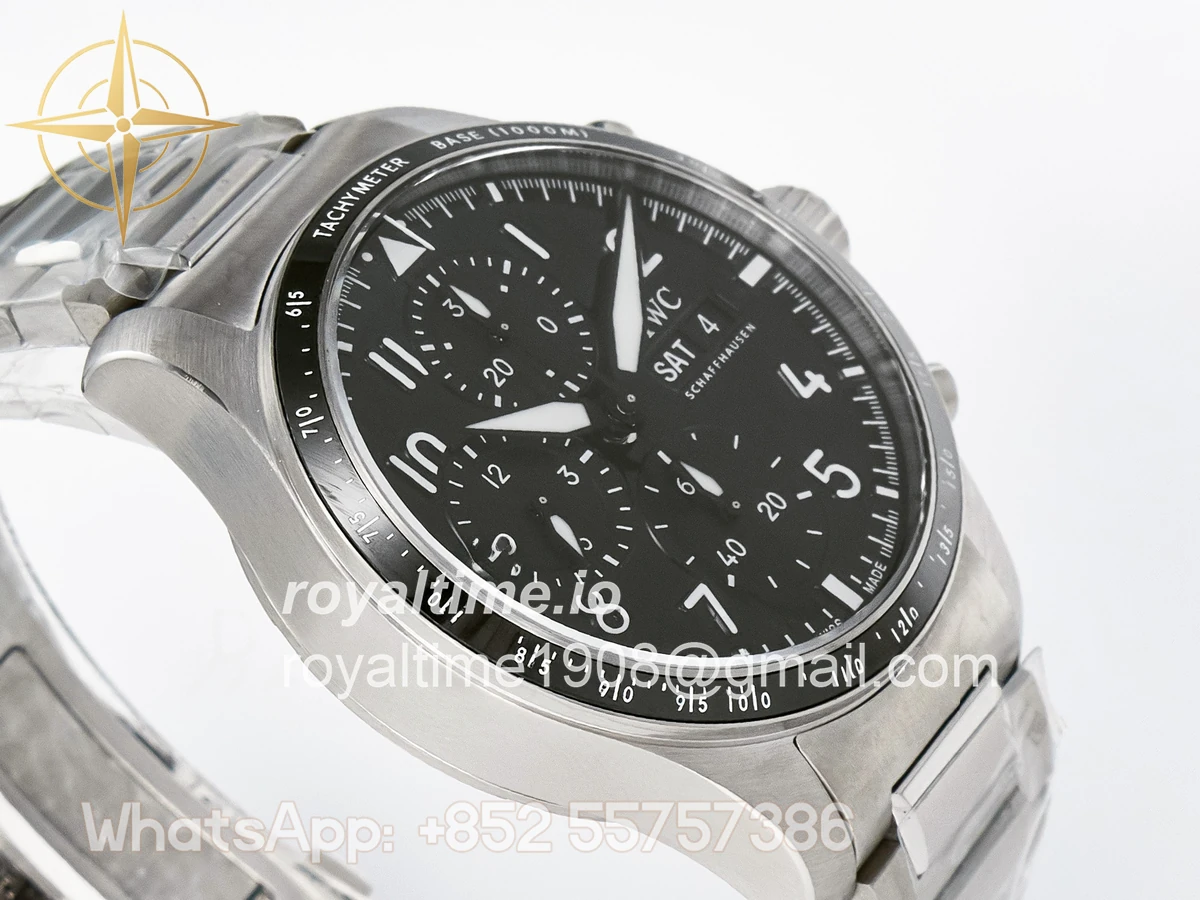 IWC Pilot’s Watch IW388307 BLSF Performance Chronograph 41mm Mercedes-AMG F1 Team SS Black Dial On Stainless steel bracelet A7750 to 69385 - Image 6