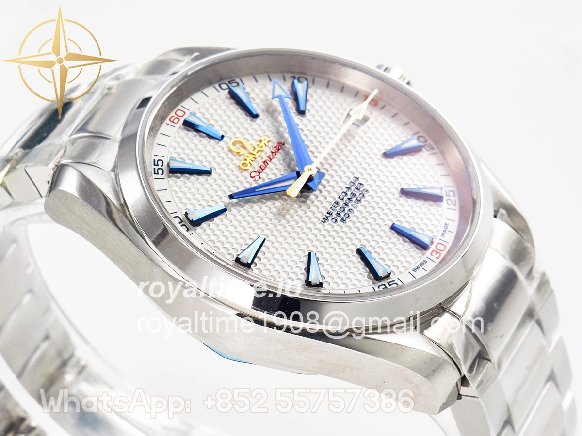 Omega Aqua Terra 150M SS VSF Silver Polka Dots Dial on SS Bracelet A8500 - Image 6