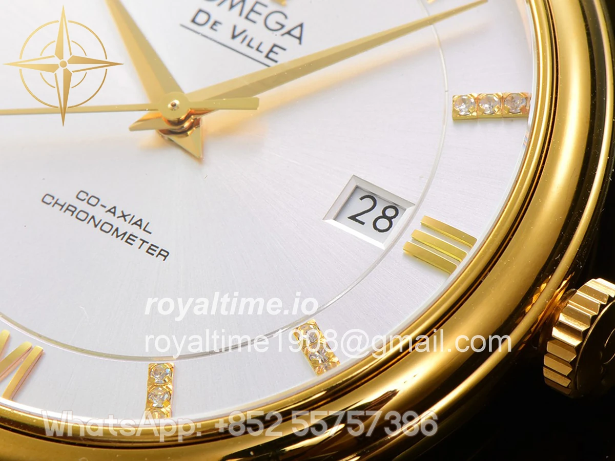 Omega De Ville Prestige Co‑Axial Master Chronometer 40mm Silver Dial in Yellow Gold - Image 6