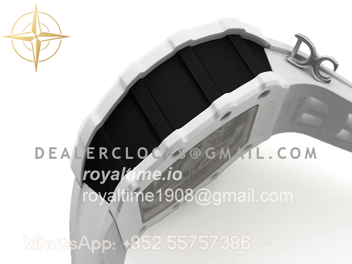 Richard Mille RM 011-02 Le Mans Classic Chronograph in Green on White Rubber Strap - Image 6