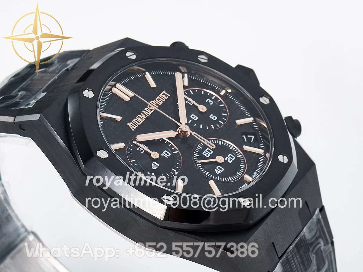 Audemars Piguet Royal Oak Chrono 26240 Black Ceramic APSF on Ceramic Bracelet SA4401 - Image 6