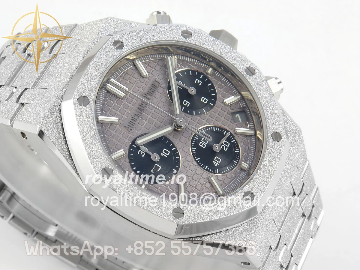 Audemars Piguet Royal Oak Chrono 26240 Frosted SS DDF Gray/Black Dial on SS Bracelet DD4401 - Image 6