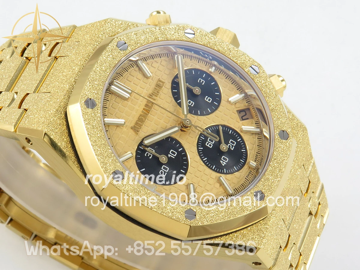 Audemars Piguet Royal Oak Chrono 26240 Frosted YG DDF YG Dial on YG Bracelet DD4401 - Image 6