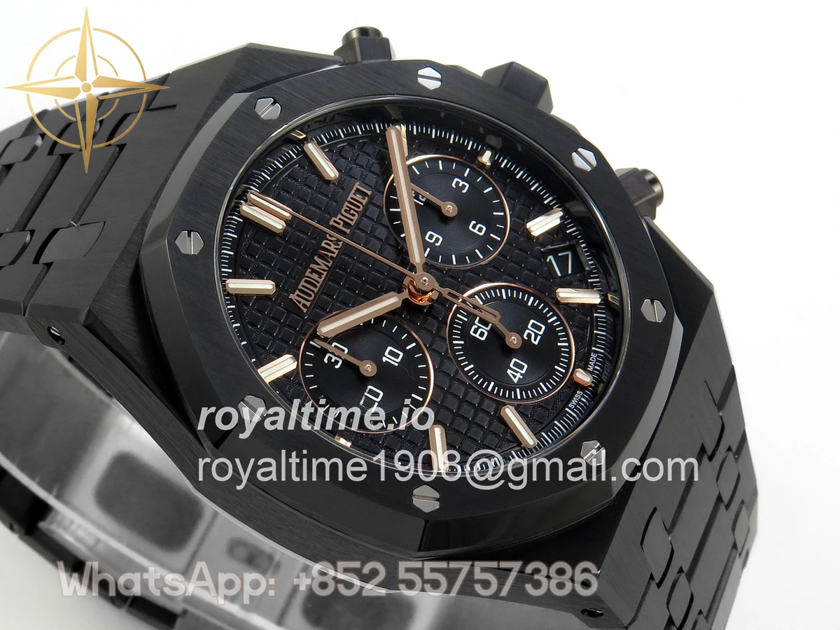 Audemars Piguet Royal Oak Chrono 26240 PVD DDSF Black Dial on PVD Bracelet DD4401 - Image 6