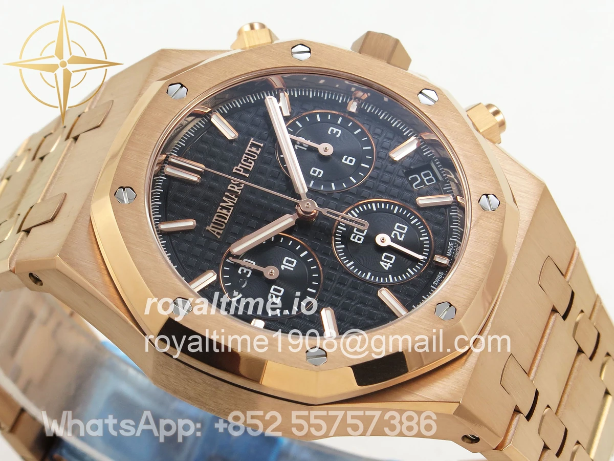 Audemars Piguet Royal Oak Chrono 26240 RG APSF Black Dial on RG Bracelet SA4401 - Image 6