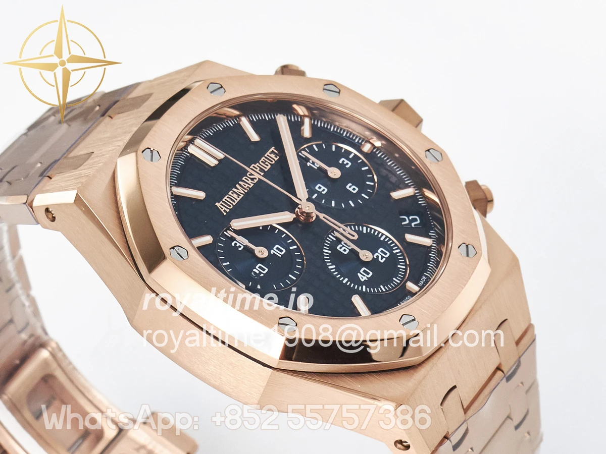 Audemars Piguet Royal Oak Chrono 26240 RG APSF Blue Dial on RG Bracelet SA4401 - Image 6