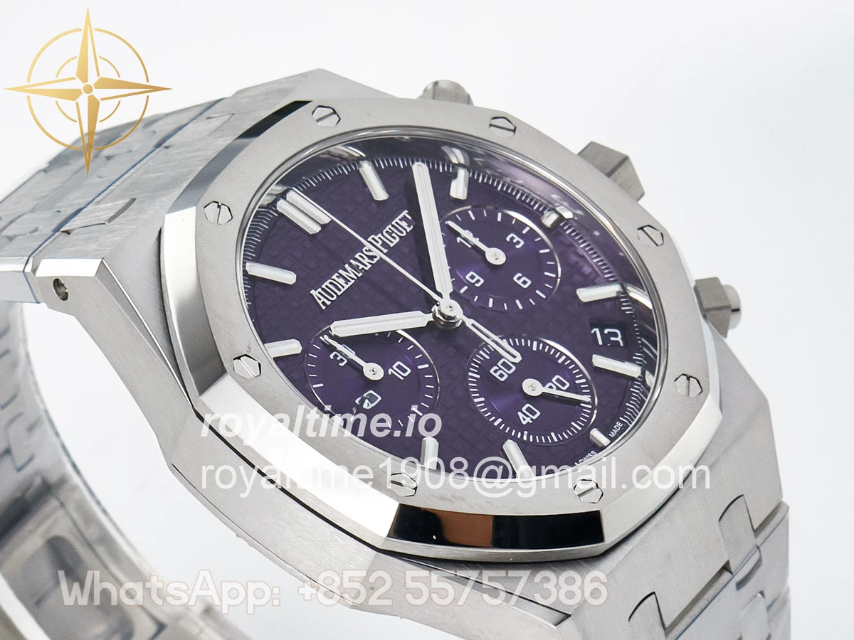 Audemars Piguet Royal Oak Chrono 26240 SS APSF Purple Dial on SS Bracelet SA4401 - Image 6