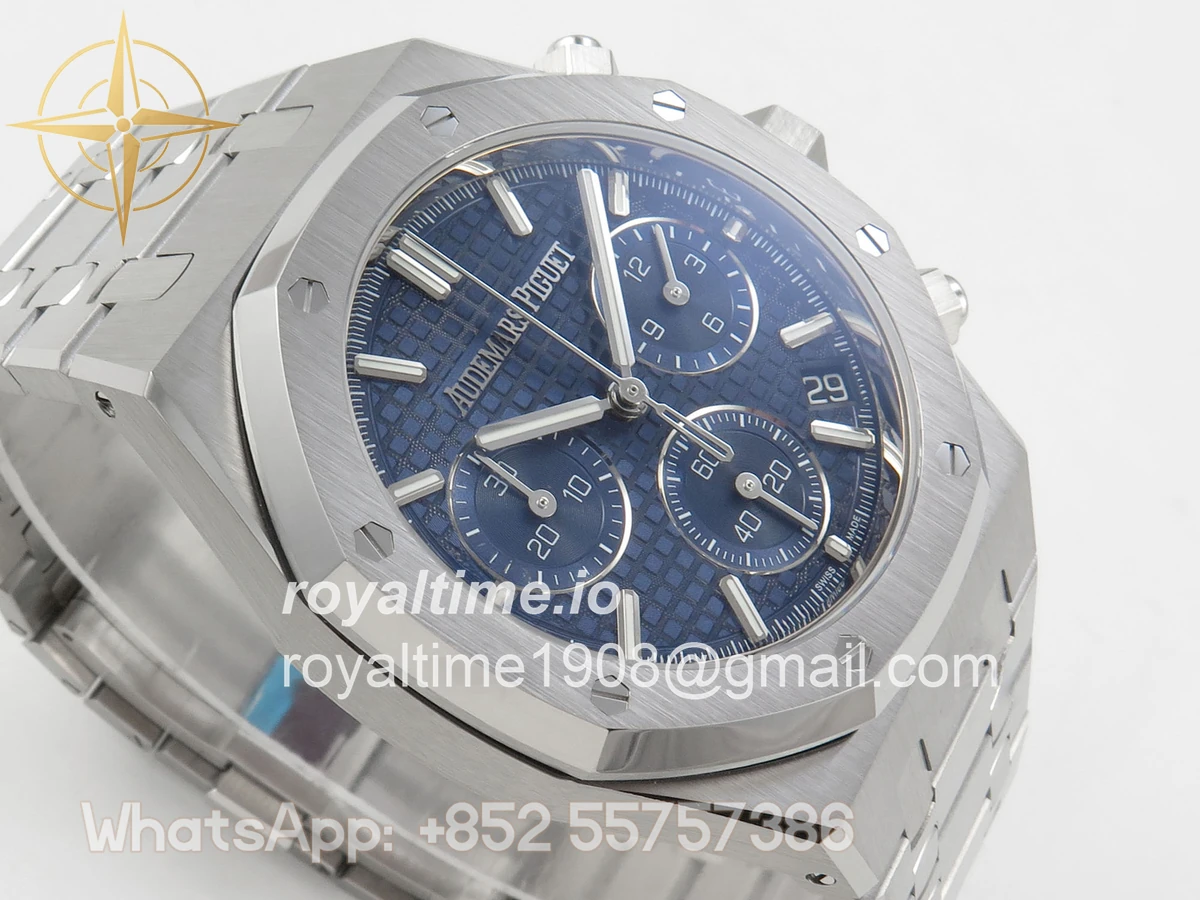 Audemars Piguet Royal Oak Chrono 26240 SS DDF Blue Dial on SS Bracelet SA4401 - Image 6