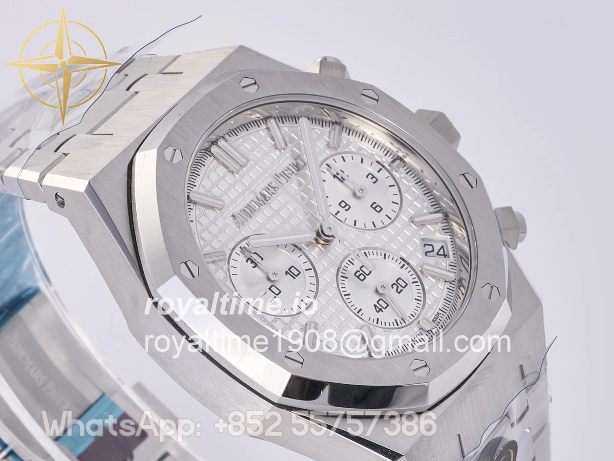 Audemars Piguet Royal Oak Chrono 26240 SS DDF Silver Dial on SS Bracelet DD4401 (50th Anniversary) - Image 6