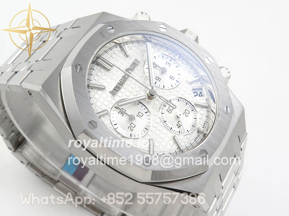 Audemars Piguet Royal Oak Chrono 26240 SS DDF White Dial on SS Bracelet SA4401 - Image 6