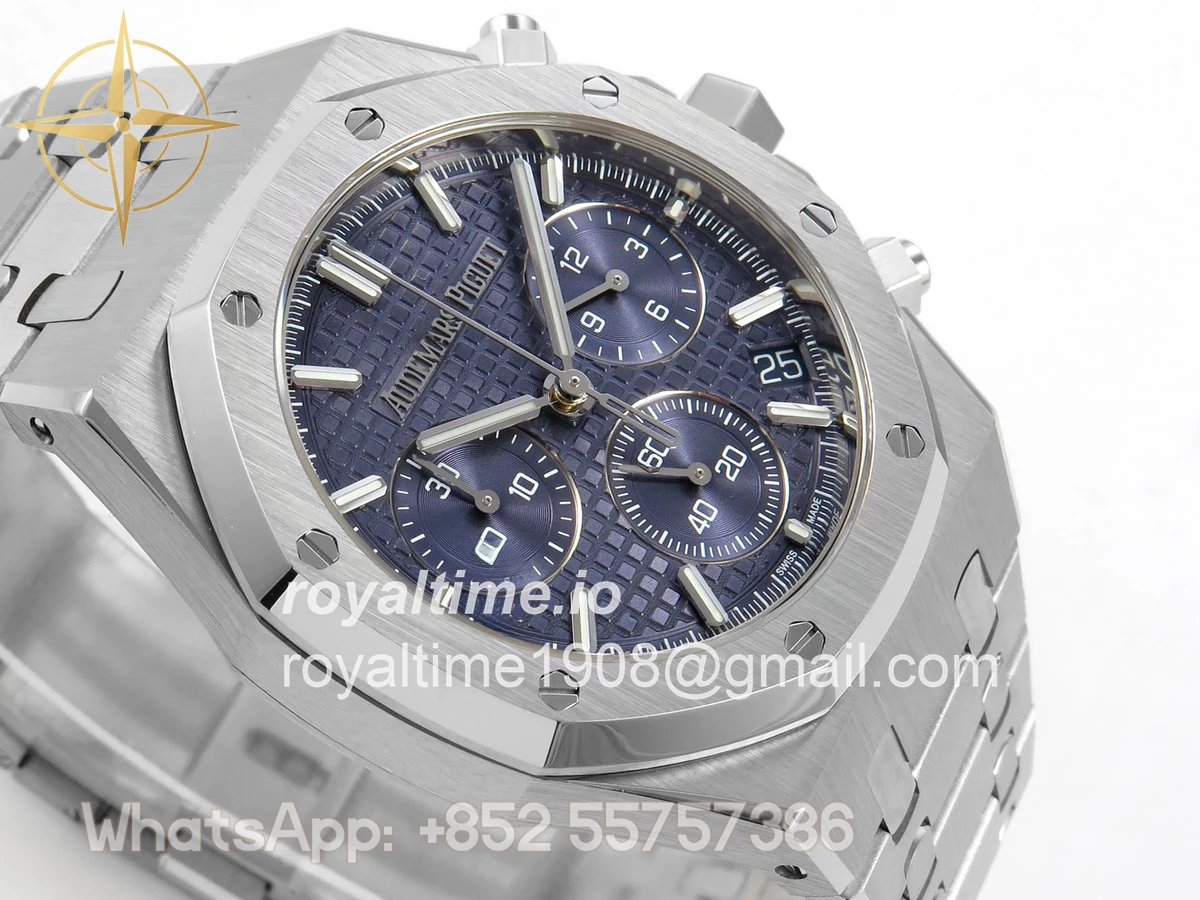 Audemars Piguet Royal Oak Chrono 26240 SS DDSF Blue Dial on SS Bracelet DD4401 - Image 6