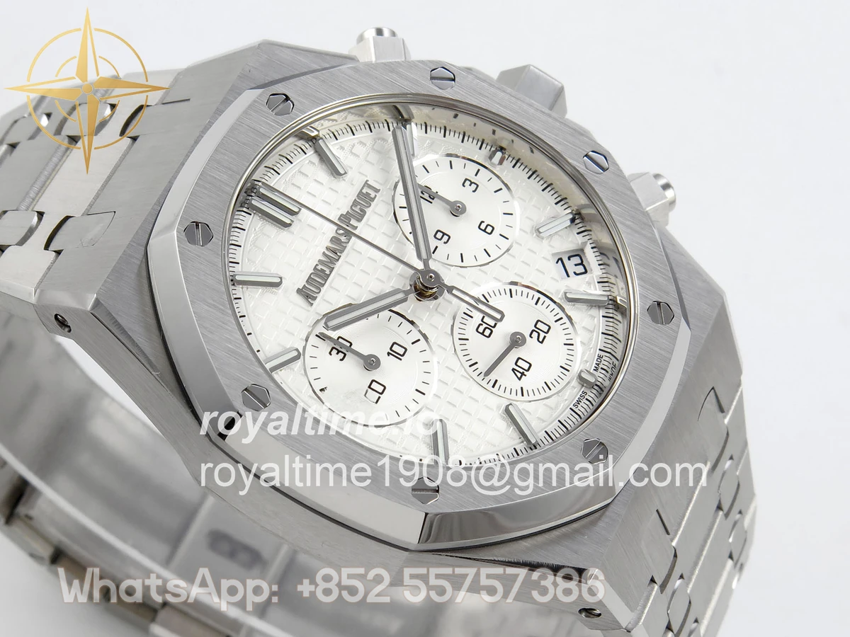 Audemars Piguet Royal Oak Chrono 26240 SS DDSF White Dial on SS Bracelet DD4401 - Image 6