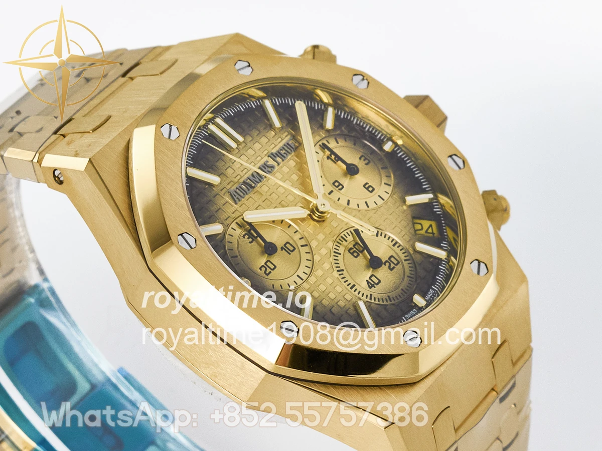 Audemars Piguet Royal Oak Chrono 26240 YG APSF YG Dial on YG Bracelet SA4401 - Image 6