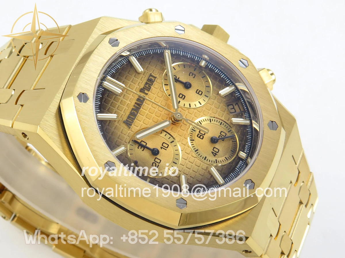 Audemars Piguet Royal Oak Chrono 26240 YG DDF YG Dial on YG Bracelet DD4401 - Image 6