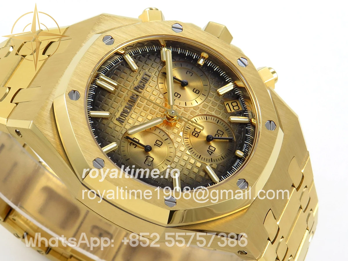 Audemars Piguet Royal Oak Chrono 26240 YG DDSF YG Smoked Dial on YG Bracelet DD4401 - Image 6