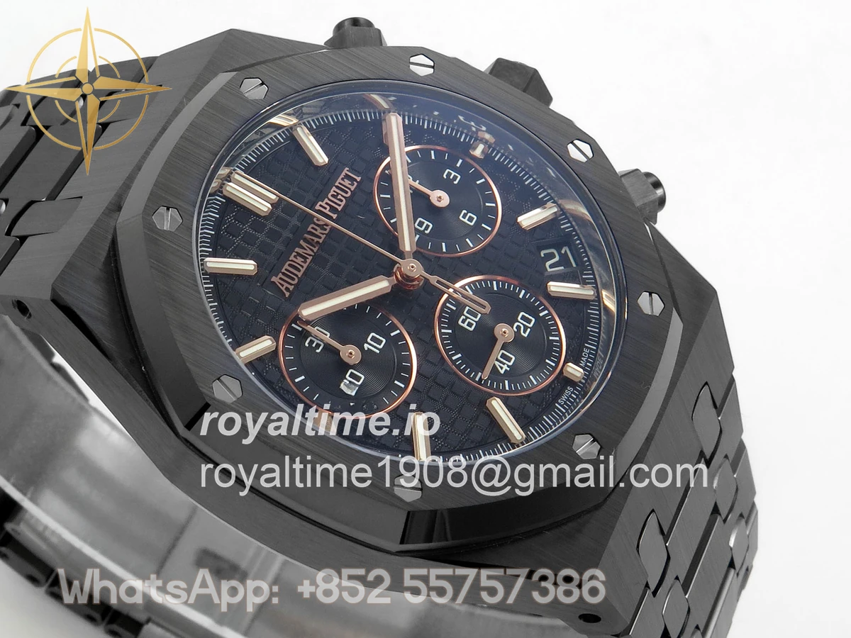 Audemars Piguet Royal Oak Chrono 26240ce Black Ceramic DDF Black Dial on Bracelet DD4401 - Image 6