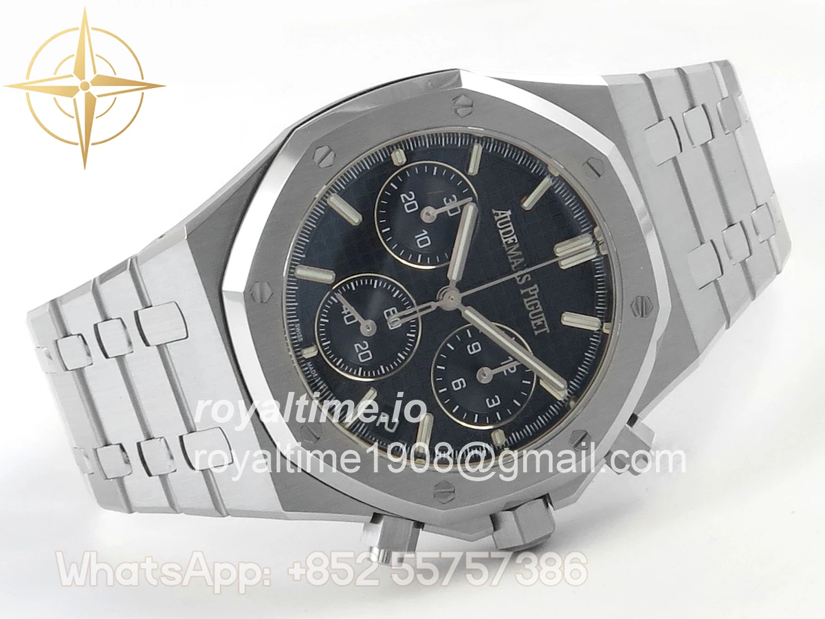 Audemars Piguet Royal Oak Chrono 26240 SS DDF Black Dial on SS Bracelet DD4401 (50th Anniversary) - Image 7