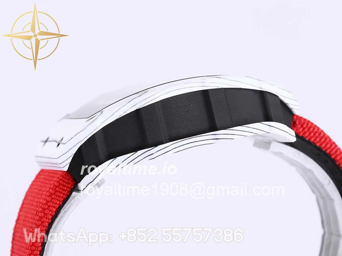 Richard Mille RM 035-01 Rafael Nadal White NTPT on Red Nylon Strap - Image 7