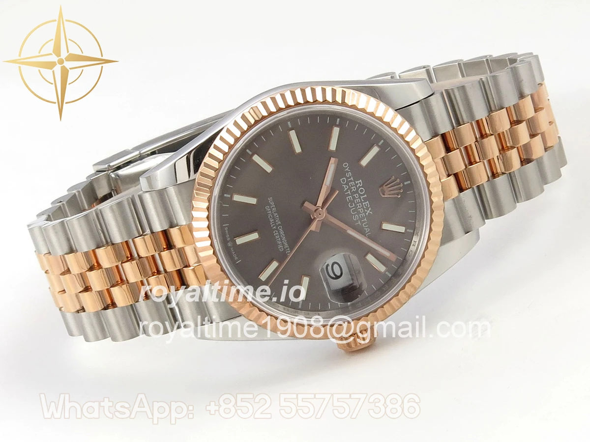 Rolex DateJust 36 126231 QF Gray Stick Dial on Jubilee Bracelet QF3235 - Image 7