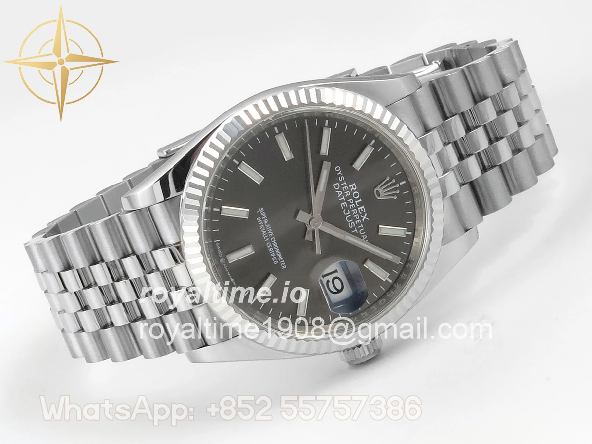 Rolex DateJust 36 126234 Clean Plus 904L Steel Gray Stick Dial on Jubilee Bracelet DD3235 - Image 7