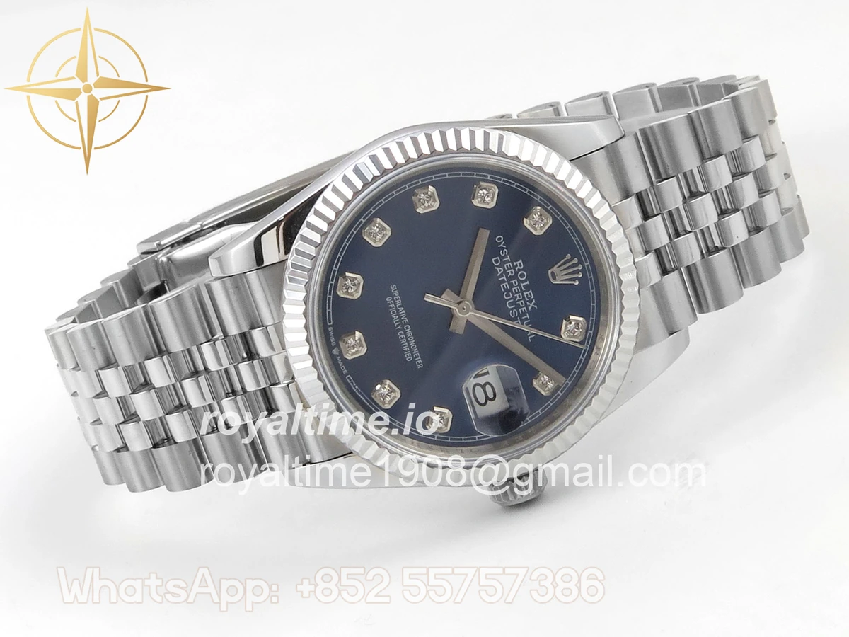 Rolex DateJust 36 126234 QF Blue Diamonds Dial on Jubilee Bracelet QF3235 - Image 7