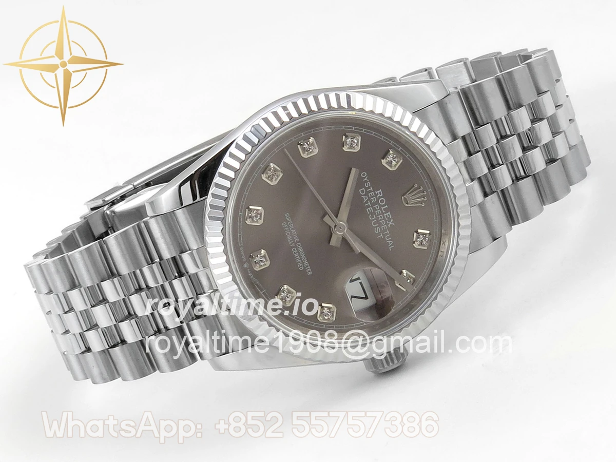Rolex DateJust 36 126234 QF Gray Diamonds Dial on Jubilee Bracelet QF3235 - Image 7