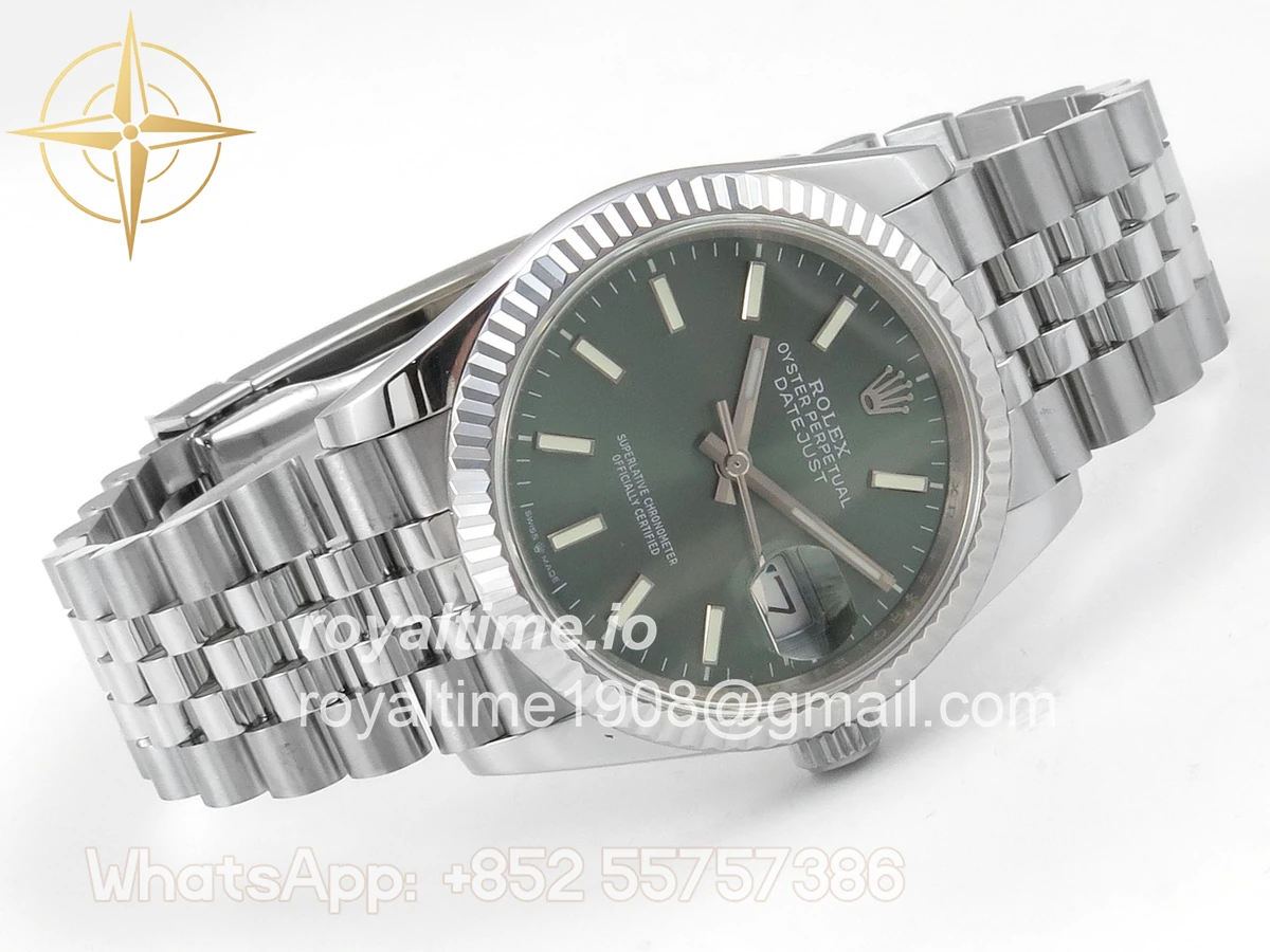 Rolex DateJust 36 126234 QF Green Stick Dial on Jubilee Bracelet QF3235 - Image 7