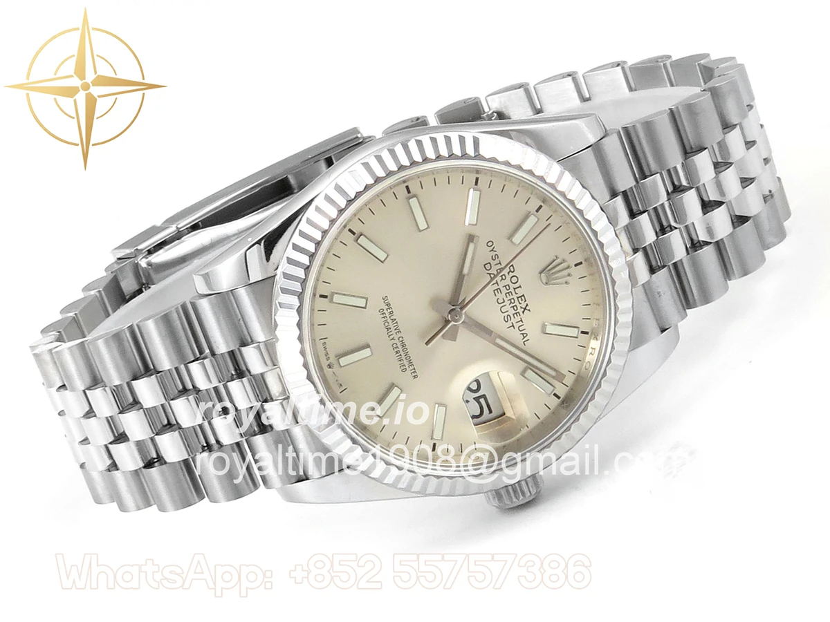 Rolex DateJust 36 126234 QF Silver Stick Dial on Jubilee Bracelet QF3235 - Image 7