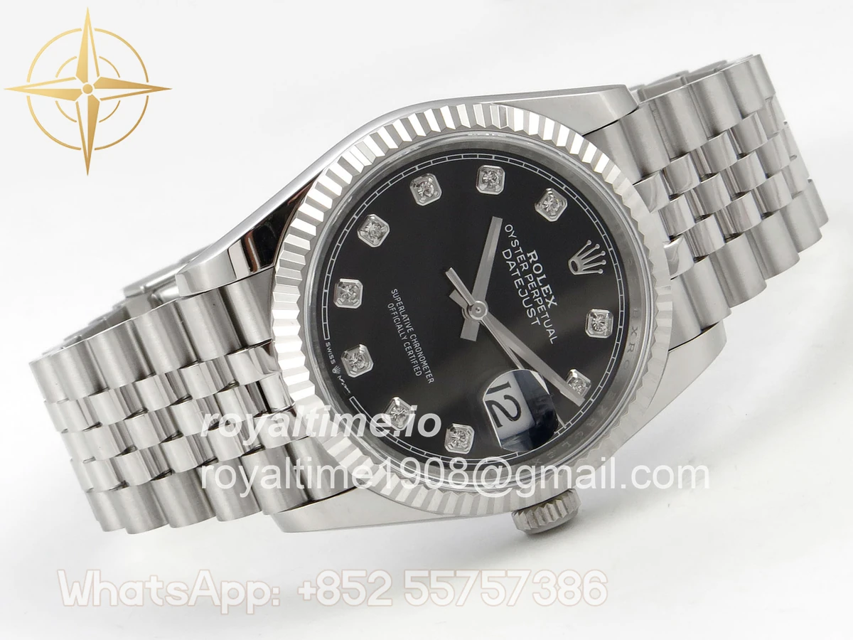 Rolex DateJust 36 SS 126234 ARF Black Diamonds Dial on Jubilee Bracelet DD3235 - Image 7