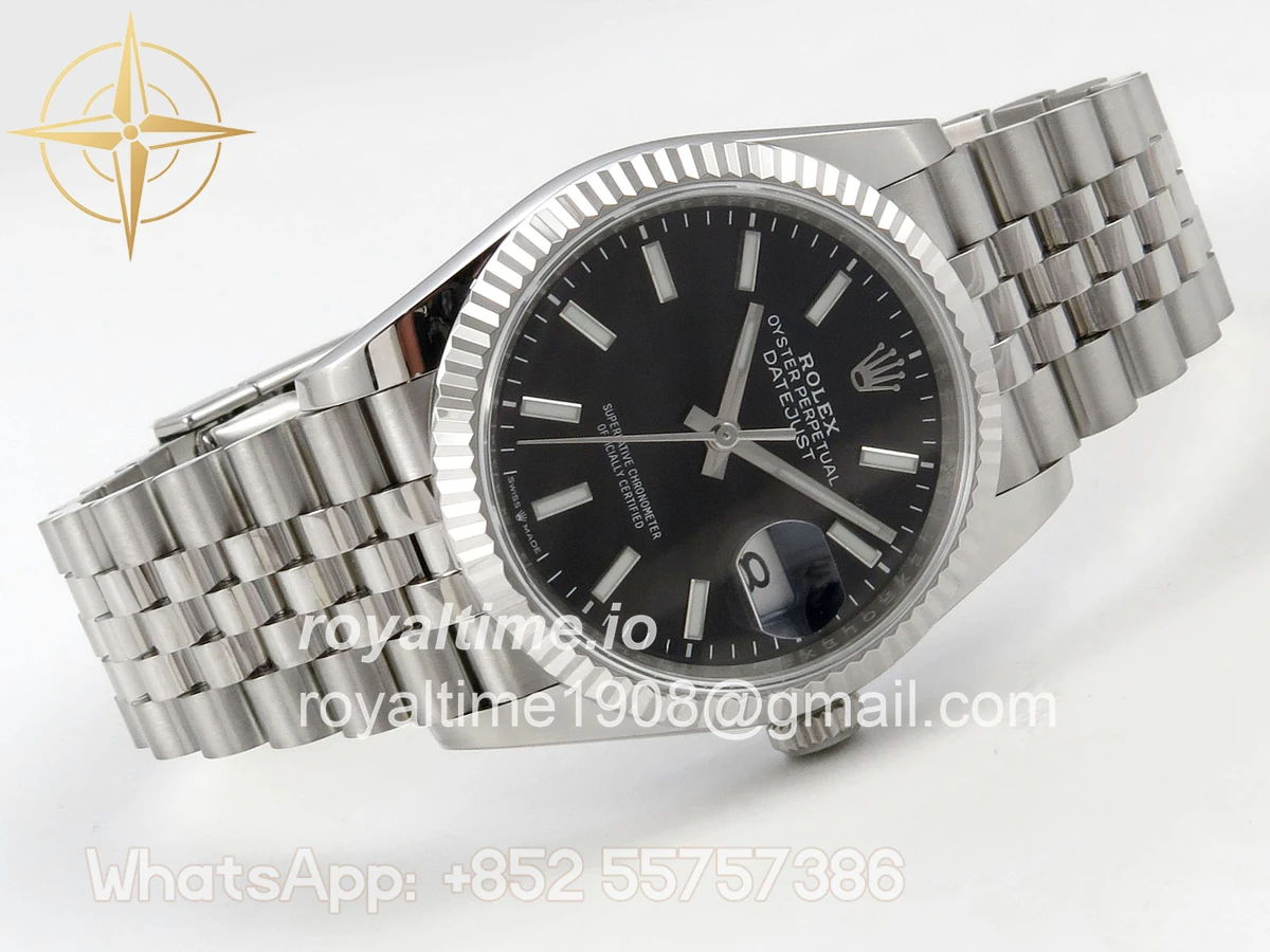 Rolex DateJust 36 SS 126234 ARF Black Stick Dial on Jubilee Bracelet DD3235 - Image 7