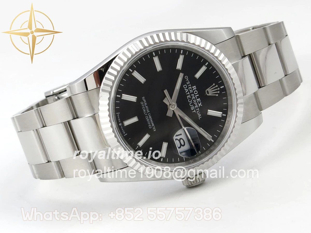 Rolex DateJust 36 SS 126234 ARF Black Stick Dial on Oyster Bracelet DD3235 - Image 7