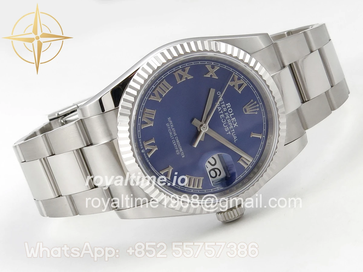 Rolex DateJust 36 SS 126234 ARF Blue Diamond Roman Dial on Oyster Bracelet DD3235 - Image 7