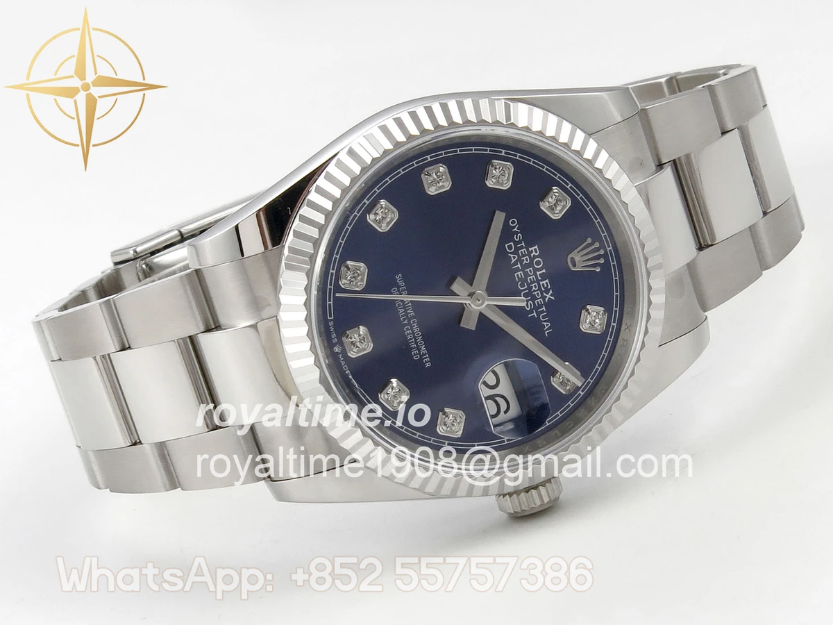Rolex DateJust 36 SS 126234 ARF Blue Diamonds Dial on Oyster Bracelet DD3235 - Image 7