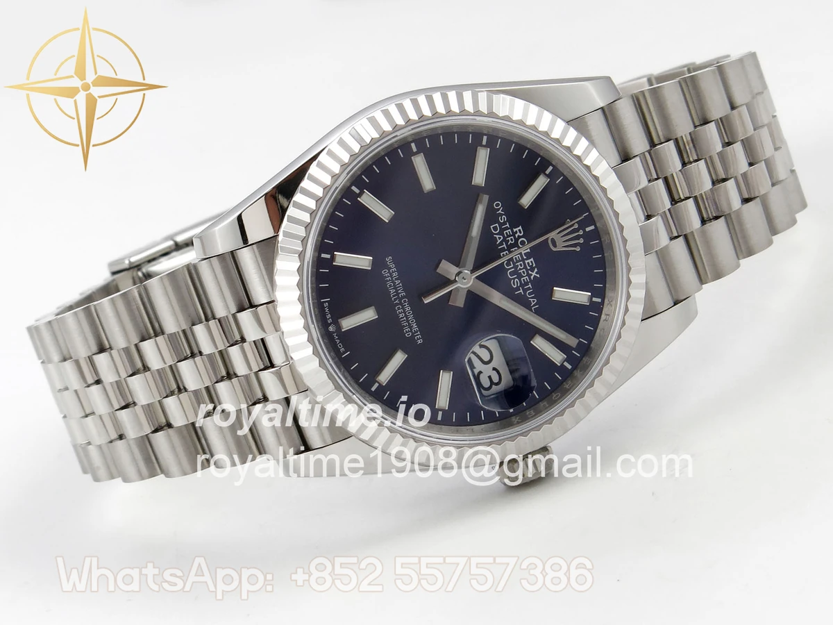 Rolex DateJust 36 SS 126234 ARF Blue Stick Dial on Jubilee Bracelet DD3235 - Image 7
