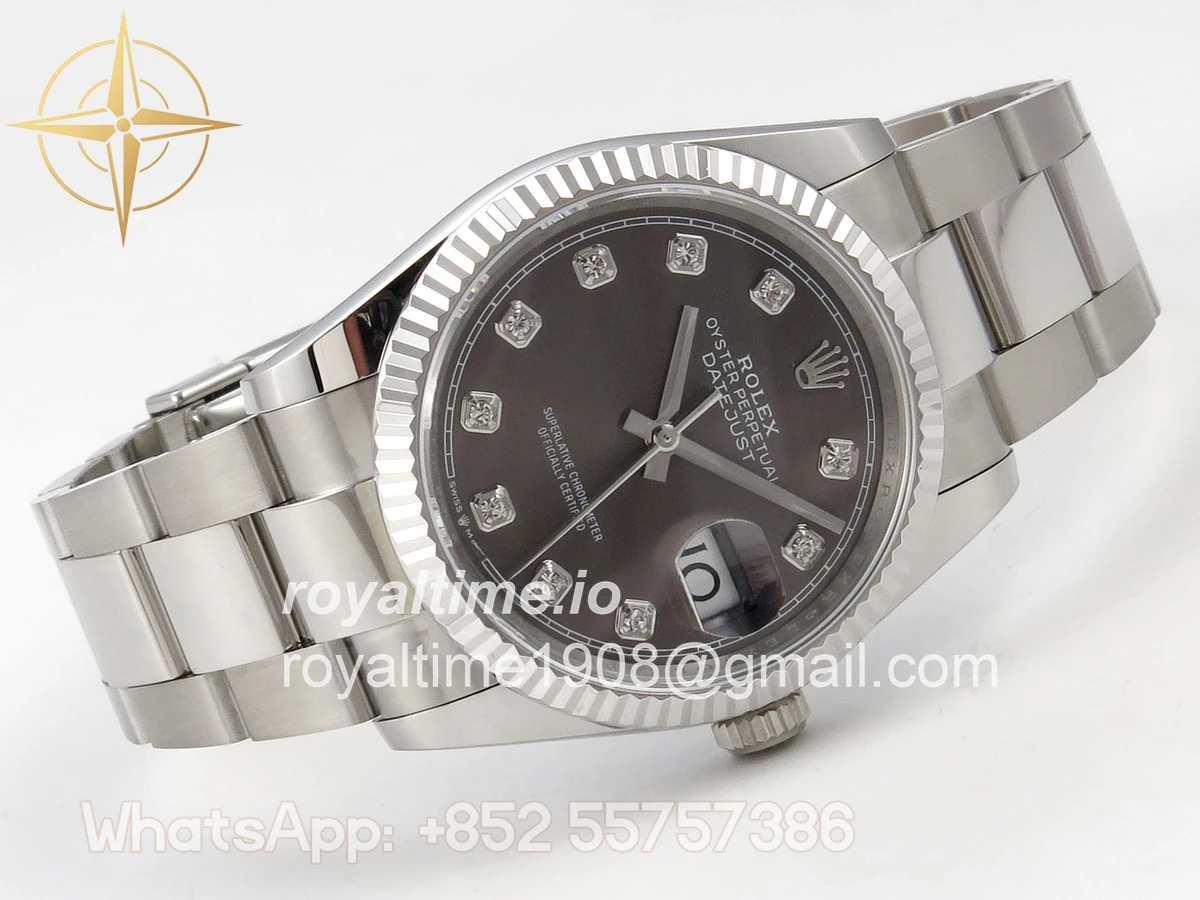Rolex DateJust 36 SS 126234 ARF Gray Diamonds Dial on Oyster Bracelet DD3235 - Image 7